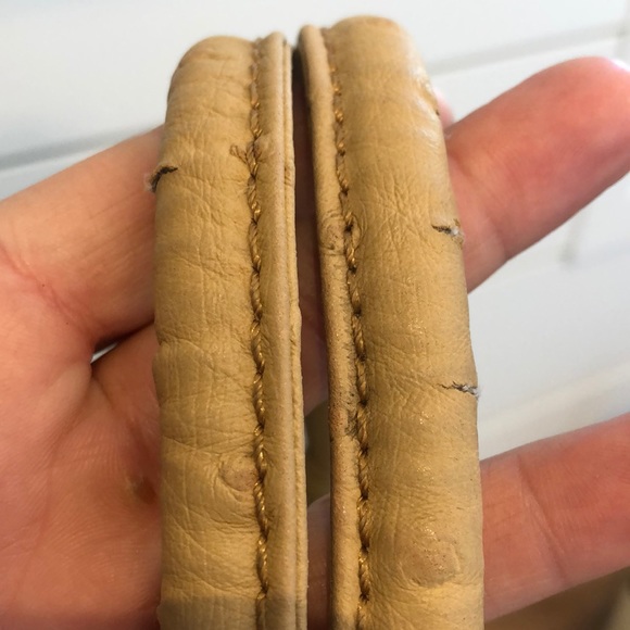 GUESS Denim and Ostrich Logo Satchel - Picture 3 of 4